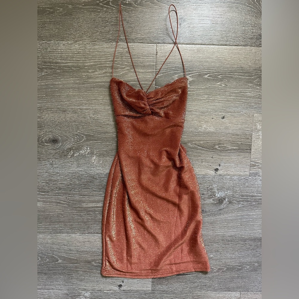 SHOPMILENA Glitter Shimmer Mini Dress